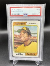 Topps 1974 Dave Winfield Rookie Base Set #456 San Diego Padres PSA 5 picture