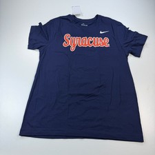 NEW Nike Syracuse Orange Shirt Mens Medium Blue Crew Neck Logo Casual NCAA picture