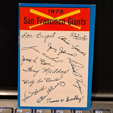 Topps 1973 Team Checklists #633 San Francisco Giants One Star Back Auto picture