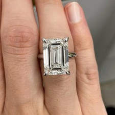 7 Ct Oval Cut VVS1 Moissanite Solitaire Engagement Ring In 925 Sterling Silver picture