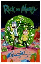 RICK AND MORTY Signed Poster 11x17 Dan Harmon, Justin Roiland and Spencer Gramme picture