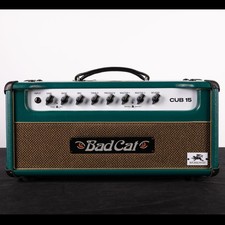 BadCat Amplifiers Mod Shop Cub 15 15w Head Custom Teal Tolex picture