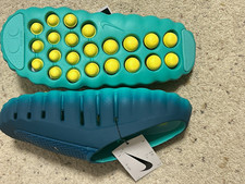 Nike Mind Men's Cushioned Slip-On Slippers Blue/Green/Yellow US 11 HQ4307-300 picture