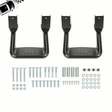 For Truck/SUV/Pickup Universal Truck Side Step Nerf Bars Black Aluminum Pair picture
