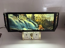 Vintage Heileman's Old Style Pure Brewed Lighted Beer Advertising Clock-Works picture