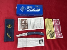 Vtg 1988 Buck 414 Cublite Boy Cub Scout Bucklite Lockback Folding Pocket Knife picture