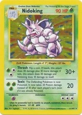 Nidoking 11/102 Holo Rare Base Set Unlimited Pokemon Near Mint picture