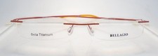 Bellagio BT 2003 C10 47-15 Orange Rimless Eyeglass Frames Glasses Eyewear picture