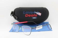 NEW REYKJAVIK EYES 118940 SARA COL 3 GREEN RED GUNMET AUTHENTIC EYEGLASSES 50-16 picture