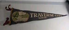 Vintage Michigan Pennant Banner Tourist Traverse City 25