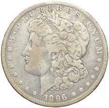 1896-O Morgan Silver Dollar $1 New Orleans Mint 90% Silver Circulated Coin picture