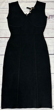 BCBGMaxazria Womens Loribel Sheath Tank Dress Small Black Back Zip Rayon Blend picture