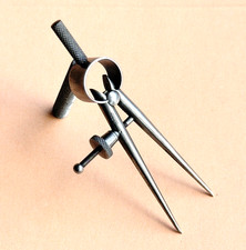 The Lufkin Rule Co. Dividers with Round Legs;Mini 2.0” Size & Capacity. USA Made picture