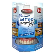 Instant Smile Comfort Fit Flex Natural Shade Upper Dental Veneer Cosmetic Teeth picture