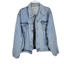 VTG Oversized Denim Jacket Y2K Grunge Aesthetic Unisex Hip Hop Streetwear XL-2XL picture