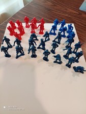 Plastic Police Officer Figures Lot 2” Red Blue Toy Cops CHINA Numbered picture