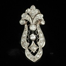 3Ct Round Cut Antique Edwardian Diamond Pendant 14K White Gold Over Free Chain picture