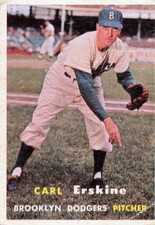 1957 Topps #252 Carl Erskine picture
