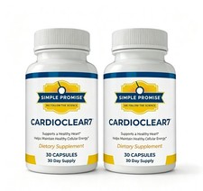2 Bottles Cardio Clear 7 - 30 Capsules New/Sealed Exp 8/2028 picture