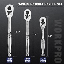 WORKPRO 3PCS Ratchet Set 1/4