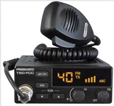 President Ted FCC 40 Channel AM/FM CB Radio 12V with 2 EMG Emergency Channels picture