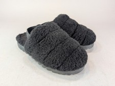 UGG Super Fluff Slipper Black Platform Slingback Sandals Women's Size 10 picture