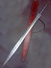35 inch Custom Hand Forged FULL TANG Damascus Sword Blank  Blade Knife Making picture