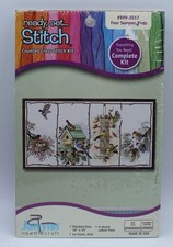 Janlynn Ready Set Stitch Four Seasons Birds Counted Cross Stitch 999-2017 NEW picture