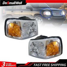 For 2002-2009 GMC Envoy Left+Right Headlights Headlamps Replacement picture