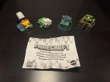Minecraft Mini Mode Figures Lot of 4 - Aquatic Explorations 4 Figures + DLC Code picture