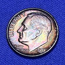 1954-D Roosevelt Silver Dime Good Details Beautifully Toned 🤩 picture