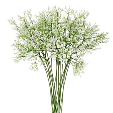 EZFLOWERY 12 Pcs Artificial Baby Breath Flowers, Gypsophila Real Touch, White picture