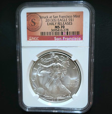 San Francisco Mint 2013(S) American Silver Eagle 1 oz Silver NGC MS70 Early picture