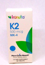 4 BOXES Frunutta K2 500 mcg MK-4 Micro Quick Absorb  360 Dissolve Tablets picture