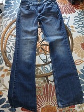 Lee Denim Jeans Women's Sz 6M/29x31 Blue Straight Cut Med Rise Dark Wash Stretch picture