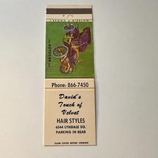 David's Touch of Velvet Hair Styles Vintage Matchbook Cover 5MB125-4 picture