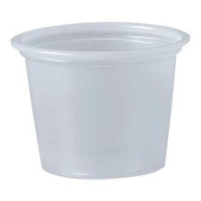 Solo Disposable Souffle Cup Clear Plastic 1 oz. 2500 Ct P100N picture