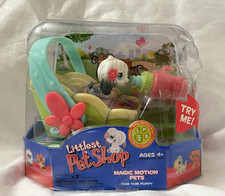 Hasbro Littlest Pet Shop Magic Motion Yum Yum Puppy Dog Set 2005 Damaged Box picture