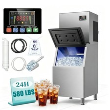 NSF Commercial Ice Maker 580 LBS/24h with 460 LBS Storage Bin picture