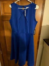New York & Company Royal Blue Sleeveless Dress Size Large NWT Back Zip picture