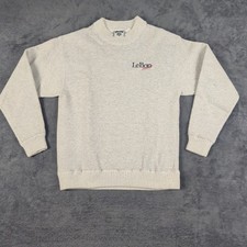 Vintage LEE Sweatshirt Mens Medium Gray Crewneck Y2K 90s Denim Jeans Western picture
