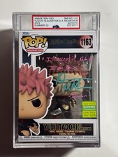 Funko Pop Animation Yuji Itadori #1163 Signed Adam McArthur PSA Auth picture