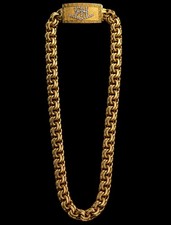 Gold Chino Link 26.5 Inches Solid 10k Yellow Gold  14mm 350 Grams picture