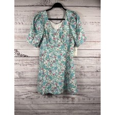 Hyacinth House Dress Women's Size Small Floral Puff Sleeve Fit Flare Sundress picture