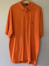 Vintage 80s/90s Polo Ralph Lauren Mens XXL Orange Short Sleeve Cotton Made USA picture