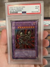 2002 Yu-Gi-Oh Metal Raiders Black Skull Dragon MRD #018 PSA 9 Foil Holo Vintage picture