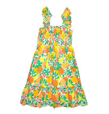 NWT NEW J Crew Crewcuts Colorful Citrus 100% Cotton Smocked Bodice Sundress 10 picture