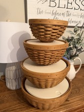 Longaberger Bowl Basket Set 7