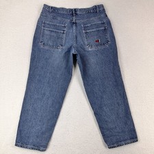 Vintage Kikai Machine Baggy Jeans Mens 38x32 Blue Denim Skater Streetwear picture