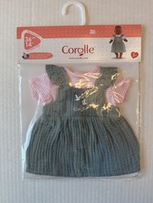 Corolle Grey Ruffle Trim Dress With Birds & Tshirt Outfit for 14” Dolls picture